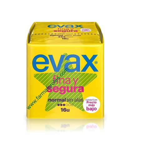 COMPRESAS EVAX FINA Y SEGURA 16 UND.