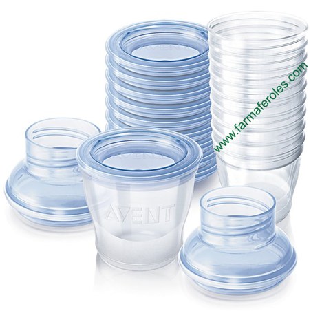 RECIPIENTES VIA PARA LECHE MATERNA PHILIPS AVENT 5 VASOS
