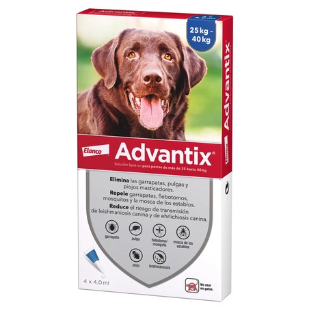 ADVANTIX PERROS 25-40 KG 400/2000 MG SOLUCION SPOT-ON 1 PIPETAS 4 ML
