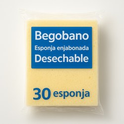 BEGOBA&Ntilde;O ESPONJA ENJABONADA DESECHABLE  30 ESPONJA