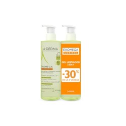 A-DERMA EXOMEGA CONTROL GEL LIMPIADOR EMOLIENTE  500 ML DUO