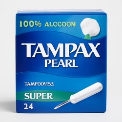 TAMPAX PEARL TAMPON 100%ALGODON  SUPER 24 U