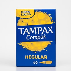 TAMPAX COMPAK TAMPON 100%ALGODON  REGULAR 22 U