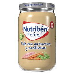 NUTRIBEN POLLO CON GUISANTES Y ZANAHORIAS  1 POTITO 235 G
