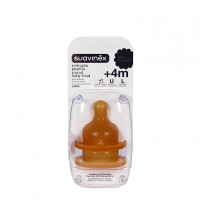TETINA LATEX BOCA ANCHA SUAVINEX PAPILLA  2 U