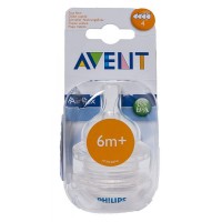 TETINA SILICONA  FLUJO RAPIDO AVENT PHILIPS +6 M 2 TETINAS