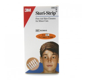 STERI STRIP SUTURA CUTANEA ESTERIL TIRA  75 MM  X 6 MM  3 TIRAS